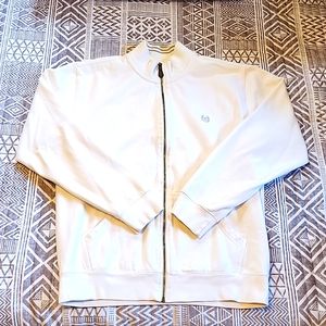 Chaps medium off white full zip sweater